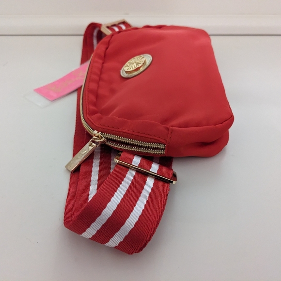 NWT! Lilly Pulitzer Jeanie Belt Bag In Amaryllis Red - Picture 13 of 14